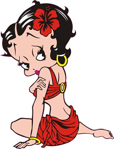 Smarts-Art Betty Boop décalcomanies Stickers Grande 550 mm de hauteur Assise toute Utilisation