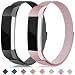 Produktbild Onedream Kompatibel für Fitbit Alta Hr Armband Metall Edelstahl Ersatzarmband Uhrenarmband Zubehör Kompatibel für Fitbit Alta Hr/Alta Damen Herren Schwarz Rosa Rose Gold