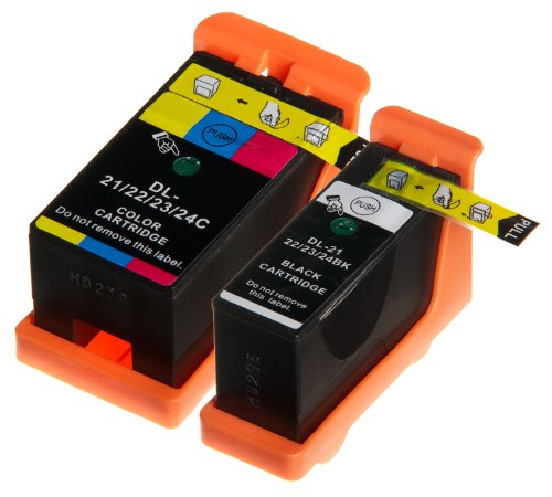 2 Multipack XL Dell Series 21 Patronen Kompatible. 1 schwarz, 1 color für Dell V305, V305w, V313, V313W, P513W, V515W, P713W, V715W. Tintenpatrone. Tinten kompatible Druckerpatronen. Y498D , Y499D © Patronenland