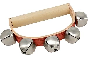 GICO Schellenkranz aus Holz für Kinder mit 5 Schellen Musikinstrument - 3852