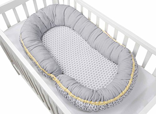 2in1 Babynest + junior sleepy-C, multifunktionales Babybett, grau