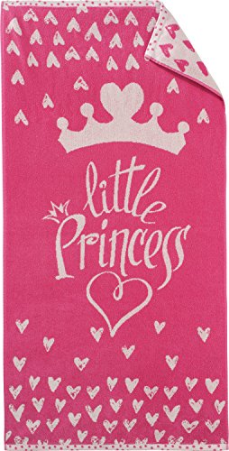 Preisvergleich Produktbild Kinderbutt Duschtuch mit Druckmotiv pink Größe 70x140 cm