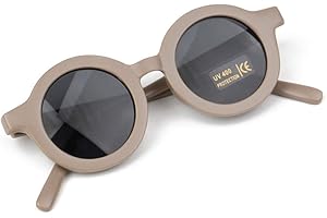 6Wcveuebuc Sommer polarisierte UV-Schutz Kinder Sonnenbrille Retro Rund Kinder polarisierte Sonnenbrille UV 400 Schutz Kinder Sonnenbrille