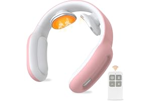 cotsoco Neck Massager, EMS Neck Acupoints Lymphvity Massage Device, Electric Pulse Neck Massager for Pain Relief, 4 Modes 15 Levels Cordless Deep Tissue Trigger Point Massager