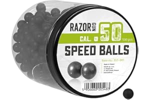 KOLBA Präzisions-Paintball mit RazorGun: 500 Gummikugeln Kaliber .50 für Umarex HDR50 HDP50 Airsoft Luftgewehr