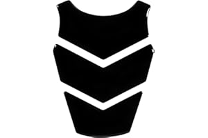 BIKE-label Adesivo per serbatoio nero piccolo 3D per moto, protezione del serbatoio X502001VA