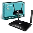 TP-Link Box, Router 4G+ LTE Cat.6 300 Mbps WiFi AC 1200 Mbps, 2 x SMA per Antenna Esterna, 4 Porte RJ45 Gigabit, Antenne Remo