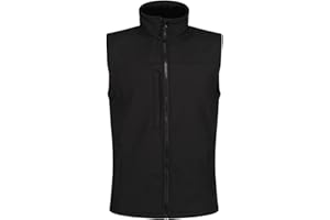 Regatta Professional Men's Flux Water Repellent Softshell Bodywarmer Gilet Jacket, All Black, size XXX-Large