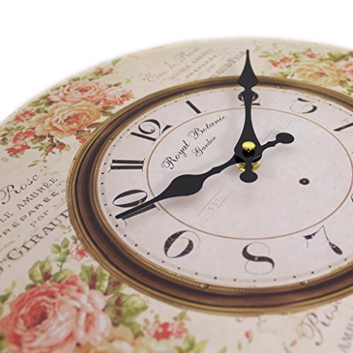 Analoge Wanduhr aus Holz in Ausgefallene Landhaus-Stil für Wohnzimmer oder Esszimmer - 2