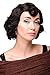 WIG ME UP ® A4002-3 Lady Quality Wig Short Bob 20s 30s Twenties Movie Star Diva Charleston Swing Style Wave Dark Brown