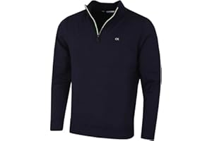 Calvin Klein Mens 2025 Knit Cotton 1/2 Zip Golf CK Top Sweater