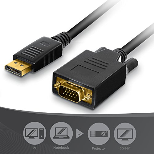 CSL – 5m (Meter) HQ Premium DisplayPort (DP) auf VGA Kabel | DisplayPort (DP) to VGA cable | Full HD 1080p | 24k vergoldete Kontakte / 3 fach Schirmung (Drahtgeflecht + Metallfolie + Kunststofffolie) - 3