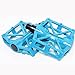 Produktbild EMOTREE 2x Fahrrad Pedalen Blau Plattform Fahrradpedale Rennrad MTB Trekking Rutsch Aluminium Spinnennetz-Design