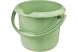 keeeper Seau avec Bec verseur, Graduation Intégrée et Poignée Ergonomique, 5 L, Mika Eco Line, Vert (Eco Grass Green)