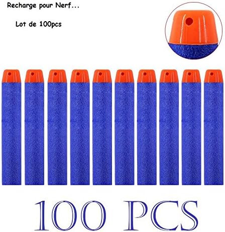 Channeltoys - the Lot(Prize) of 100pcs secondary Arrows of darts for NERVE, Pistol blaster for N-Strike Elite, Reload outdoor Toys