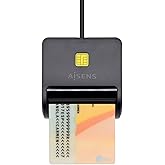 AISENS ASCR-SN02SD-BK Lector de DNI y Tarjetas USB 2.0 Negro