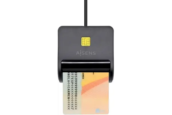 AISENS - LECTOR DE TARJETA INTELIGENTE DNI. NEGRO