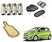 Auto Pearl Premium Quality Car Accessories Combo of Car Tyre Air Alert Valve Cap Set of 4 Pcs. & Car Wooden Bead Seat Cover 1 pcs. & Premium Quality Car Auto Window Side Chipkoo Sunshade Curtains Black Set of 5 Pcs. For Chevrolet Beat Type-2 RS.1212.00