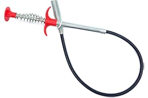 Peslogy Claw Pick Up Tool Drain Unblocker Snake Tools Flexible Spring Bendy Drain Rods Lifting Grabber Kitchen Sink Cleaning Hook Pipe Dredging Tool for Kitchen Sink Bathroom Tub Toilet (22.6")