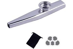 KOAHDE Kazoo Musicali Strumento,Kazoos Metallo,Kazoo Accompagnamento Strumentale,Portatile Kazoo Metallo,Kazoo Imparare Strumento Musicale,Kazoo Bambini Regalo,Compagno per Chitarra,Ukulele e Violino