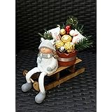 Schlitten mit Dekofigur, Geschenk zu Nikolaus, Weihnachten
