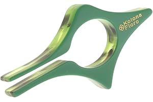 Kotona Floro - Marcapáginas Originales Artesanal con doble uso – Separador de páginas Libro Pulgar – Punto de Libro - Regalo Lectores – Accesorios Libros para Lectura Comoda (Verde)