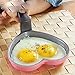 Produktbild DHG Liebe Omelett Tpfe Ei Frühstück Mini-Keramik Antihaft-Pfanne Pfanne Gas Gewidmet,Rosa