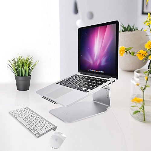 Paragala Ergonomische Einstellbare Laptop Ständer Universal Stilvollen Aluminium Notebook Halter für MacBook Pro Air Stand And Other 10-17 Zoll Laptops (Silver1) - 2