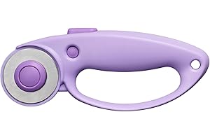 Fiskars Cutter Rotatif, Couteau rotatif avec Poignée en Boucle, pour Droitier et Gaucher, 45 mm, Ultra Lilas (Violet), 1066464