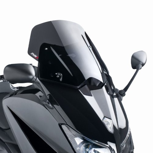 Puig 6036F Windshield V-Tech Line Sport for Yamaha T-MAX 530 12'-16', Transparent/Dunkelgrau Rauch