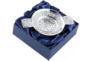 PEWTERMILL CRAFTS Scottish Thistle Mini Pewter Quaich 3"