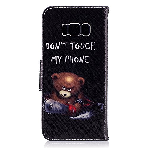 Galaxy S8 Plus Hülle,für Samsung Galaxy S8 Plus Hülle Lederhülle,Galaxy S8 Plus Hülle Silikon,Galaxy S8 Plus Hülle Flip Wallet Case,Galaxy S8 Plus Hülle Gold,EMAXELERS Galaxy S8 Plus Hülle Blau,Galaxy S8 Plus Hülle Anime,Galaxy S8 Plus Hülle Bunte Schmetterlinge Muster PU Leder Ledercase Flip Tasche Wallet Schutzhülle Etui Tasche Handytasche Hülle für Samsung Galaxy S8 Plus 2017,Saws Bear - 2