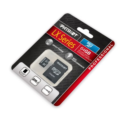 Patriot LX Series microSDXC 64GB Speicherkarte bis zu 70MB/Sek UHS-I Class 10 + SD-Adapter - 7
