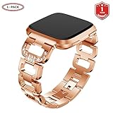 【Modelos compatibles】: Diseñados específicamente para Fitbit Versa. El tamaño se ajusta a la muñeca de 5.5"-8.1"(140-206mm).