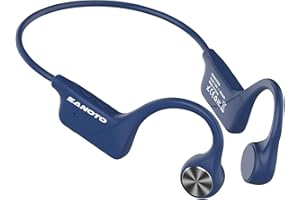 SANOTO Bone Conduction Headphones, Open Ear Headphones IPX5 Sweatproof Bluetooth 5.3, Sports Headphones for Runners Bicycle Cycling Fitness Running headphones Blue