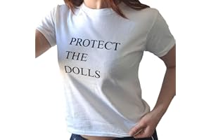 Protect The Dolls T-Shirt - Cropped Fit Baby Tee - Trans Rights Are Human Rights Tee - Screen Printed - LGBTQ+ Pride Shirt - 