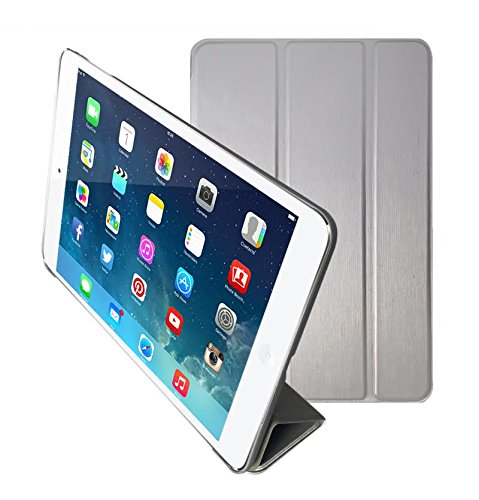 Khomo iPad Mini 4 Hülle Case Silber Gehäuse mit doppelten Schutz ultra dünn und leicht, Smart Cover – Dual Silver - 3
