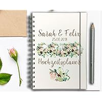 Hochzeitsplaner - Hochzeitscheckliste - Wedding planer PERSONALISIERT Rosen