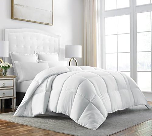 Beckham Hotel Collection Luxury Goose Down Alternative Comforter with 100% Cotton Shell - All Season - Premium Quality Hypoallergenic Comforter - King/Cal King - White
