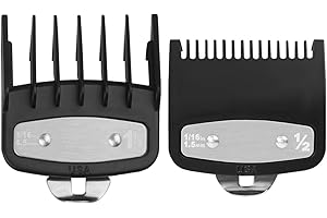 ZOWEXIQ 2 Pezzi Pettini Con base a cassetta per Wal Tagliacapelli Rasoio Elettrico, Pettine Limite per Tagliacapelli, Pettini Guide per Tagliacapelli, Clipper Guide di Taglio Codificate