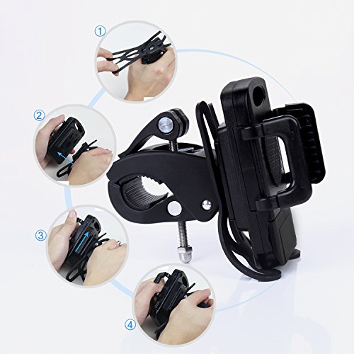 Fahrrad Handyhalterung / Motorrad Handyhalterung, Universal 360 Grad Drehbarer Fahrrad Smartphone Handyhalter Halterung für iOS Android Smartphone GPS-Gerät - 5