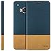 Produktbild zanasta Designs Tasche HTC One M9 Hülle Flip Case Slim Schutzhülle Handytasche mit Kartenfach, Standfunktion | Blau