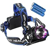 2000LM CREE XML T6 LED Headlight Rechargeble 18650 Battery Headlamp