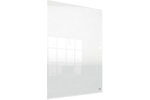 Nobo Transparent Acrylic Mini Desktop or Wall Mounted Whiteboard, Portable, Dry Erase, Frameless, 600 x 450 mm, Includes Marker Pen And Mounting Pads, Clear, 1915618