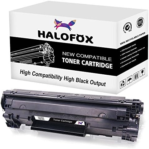 HaloFox 1 Black Toner Cartridges CE285A 85A for HP LaserJet Pro M1210 M1210MFP M1212 M1212NF M1213NF M1217NFW M1130 M1132 M1132MFP M1134 M1134MFP M1136 M1136MFP P1100 P1101 P1102 P1102W P1103 P1104 P1104W P1106 P1108 Printer