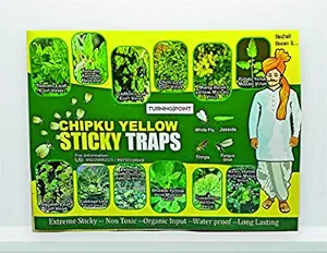 Chipku Yellow Sticky Trap/Insect Trap/Glue Trap/for Whiteflies Thrips,for Garden & Farm(Pack of 25x2 nos - 50Traps)