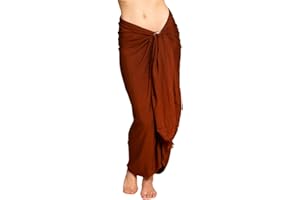 PANASIAM Sarong - Telo estivo in colori vivaci, fatto a mano su viscosa naturale