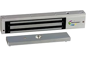 SEWOSY Ventouse électromagnétique en applique avec contact et led 300 kgs 12-24 Volts DC