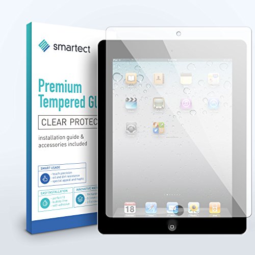 smartect® Panzerglas Displayschutzfolie für Apple iPad 2 / 3 / 4 aus gehärtetem Tempered Glass • Gorilla Glass mit Härtegrad 9h • 0,33mm Ultra-Dünn • Abgerundete Kanten (2.5D) • Anti Fingerabdruck - 2