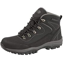 Northwest Territory LADIES PEAK LACE UP PREMIUM LEATHER UPPER Waterproof Walking Hiking Trekking Boot Burgundy Nubuck